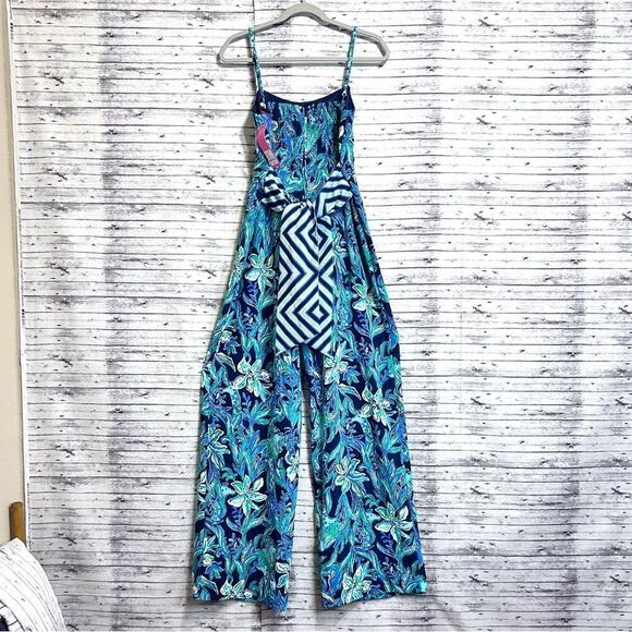 Lilly Pulitzer Nila Jumpsuit Take It Or Leaf It Engineered - Picture 2 of 11